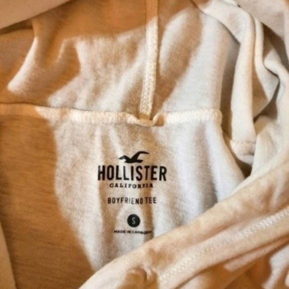 🔖Final Sale | Hollister Boyfriend Cropped Racer Stripe Long Sleeve Shirt - Picture 4 of 6